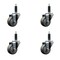 Service Caster 3'' Gray Poly Wheel Swivel 1'' Expanding Stem Caster Set, 4PK SCC-EX20S314-PPUB-1-4 - alternate 1